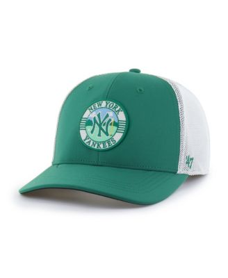 Men's Kelly Green/White New York Yankees Elevated Greens Adjustable Trucker Hat