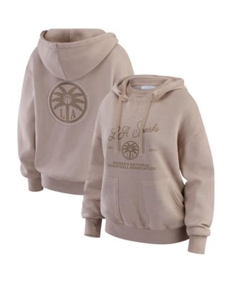 Women's Tan Los Angeles Sparks Washed Pullover Crewdie