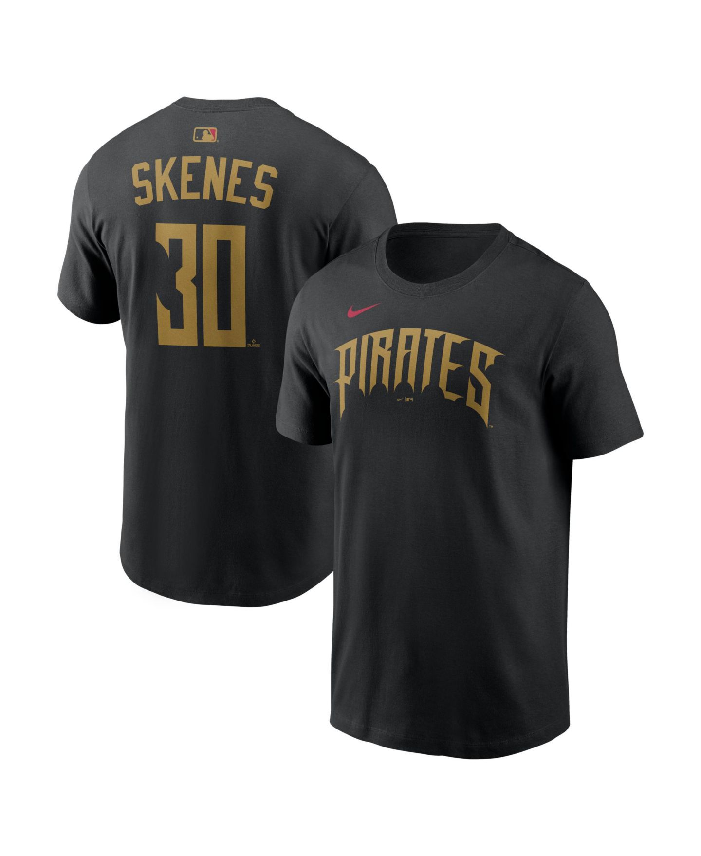 Мужская футболка Nike Paul Skenes Black Pittsburgh Pirates 2026 City Connect Name and Number — фото 1