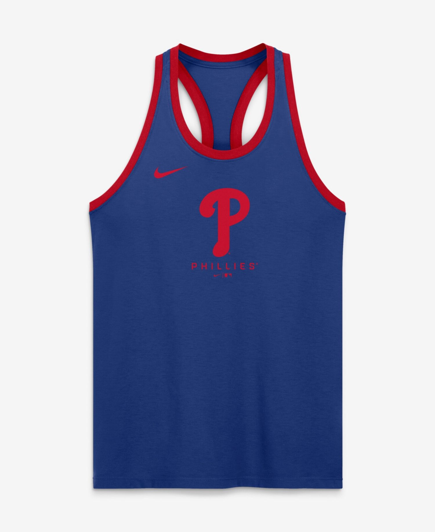 Women's Royal Philadelphia Phillies Tri-Blend Dri-FIT Racerback Tank Top