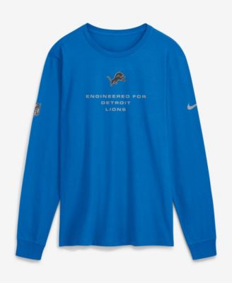 Men's Blue Detroit Lions Sideline Bold Arch Star Dri-FIT Long Sleeve T-Shirt