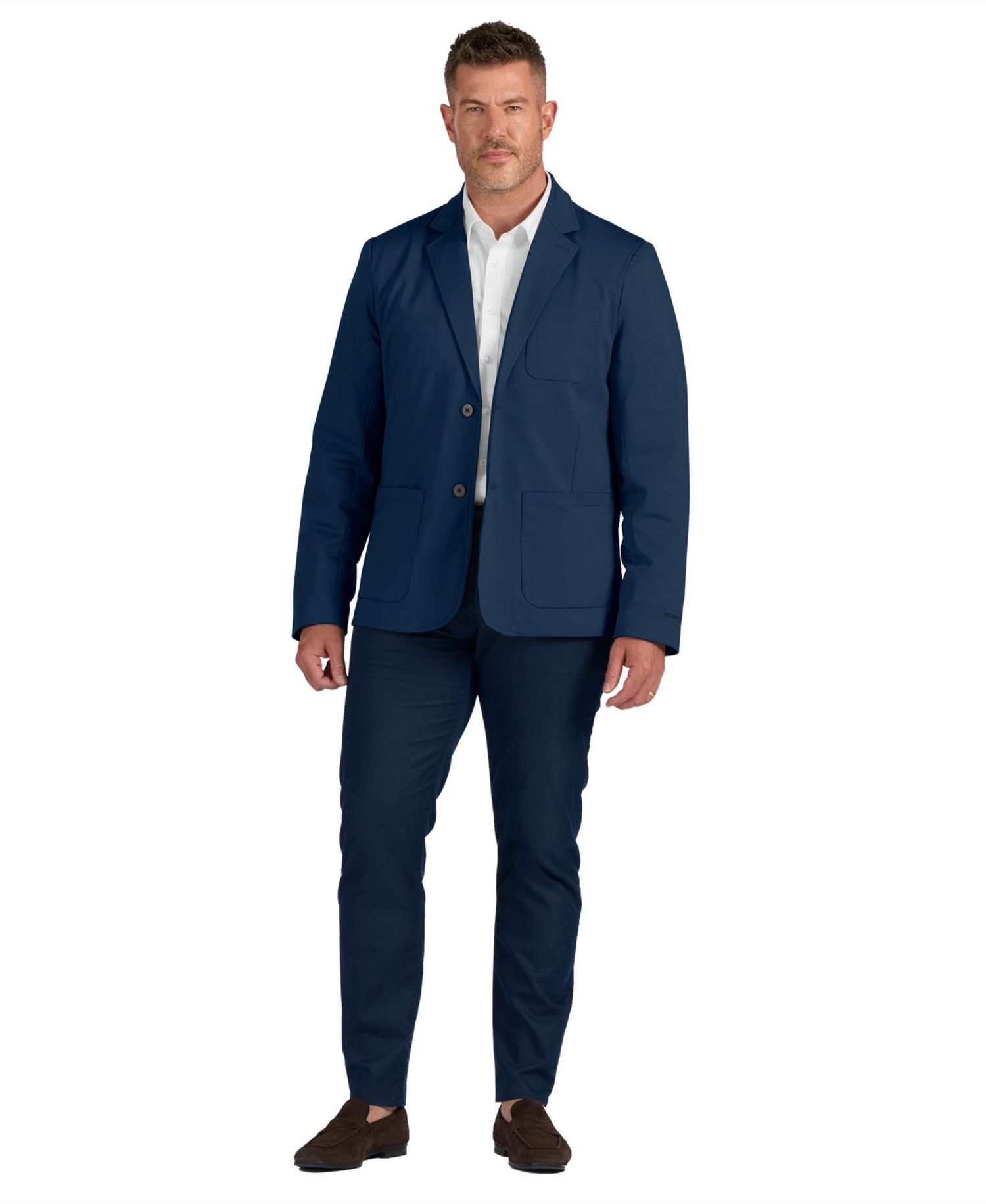 Men's Navy New England Patriots Man-In-Motion Blazer