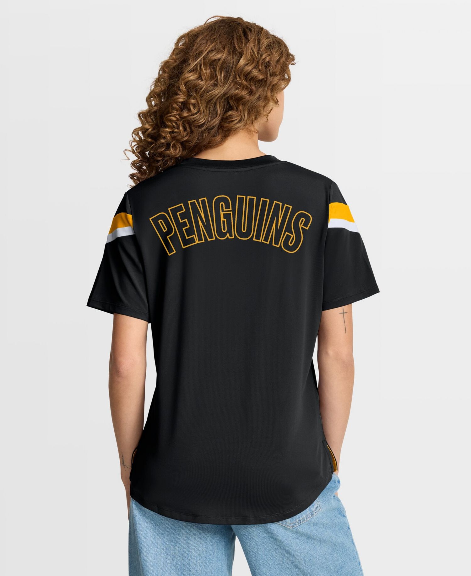 Women's Black Pittsburgh Penguins Offside Athena T-Shirt