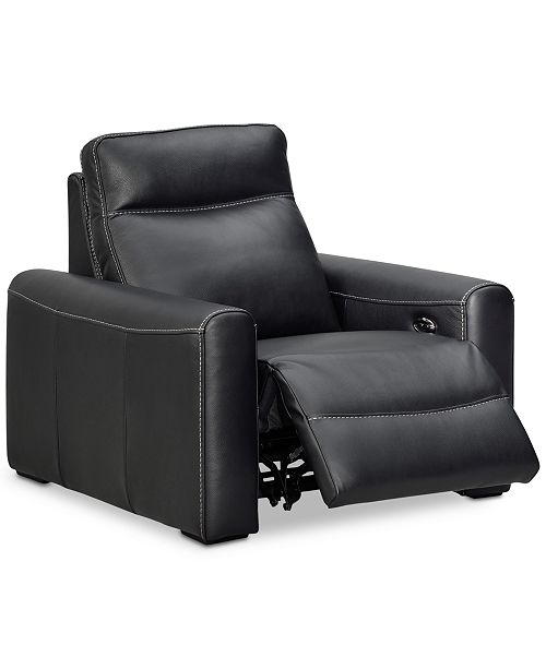 Furniture Closeout Marzia Leather Power Recliner Created For