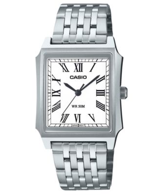 Unisex Japanese Quartz Analog Silver-Tone Stainless Steel Watch 31.5mm