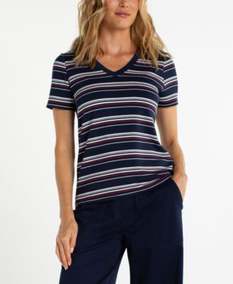 Petite Contrast Print Short-Sleeve T-Shirt