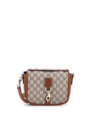 Mini GG Emblem Flap Crossbody Bag GG Coated Canvas