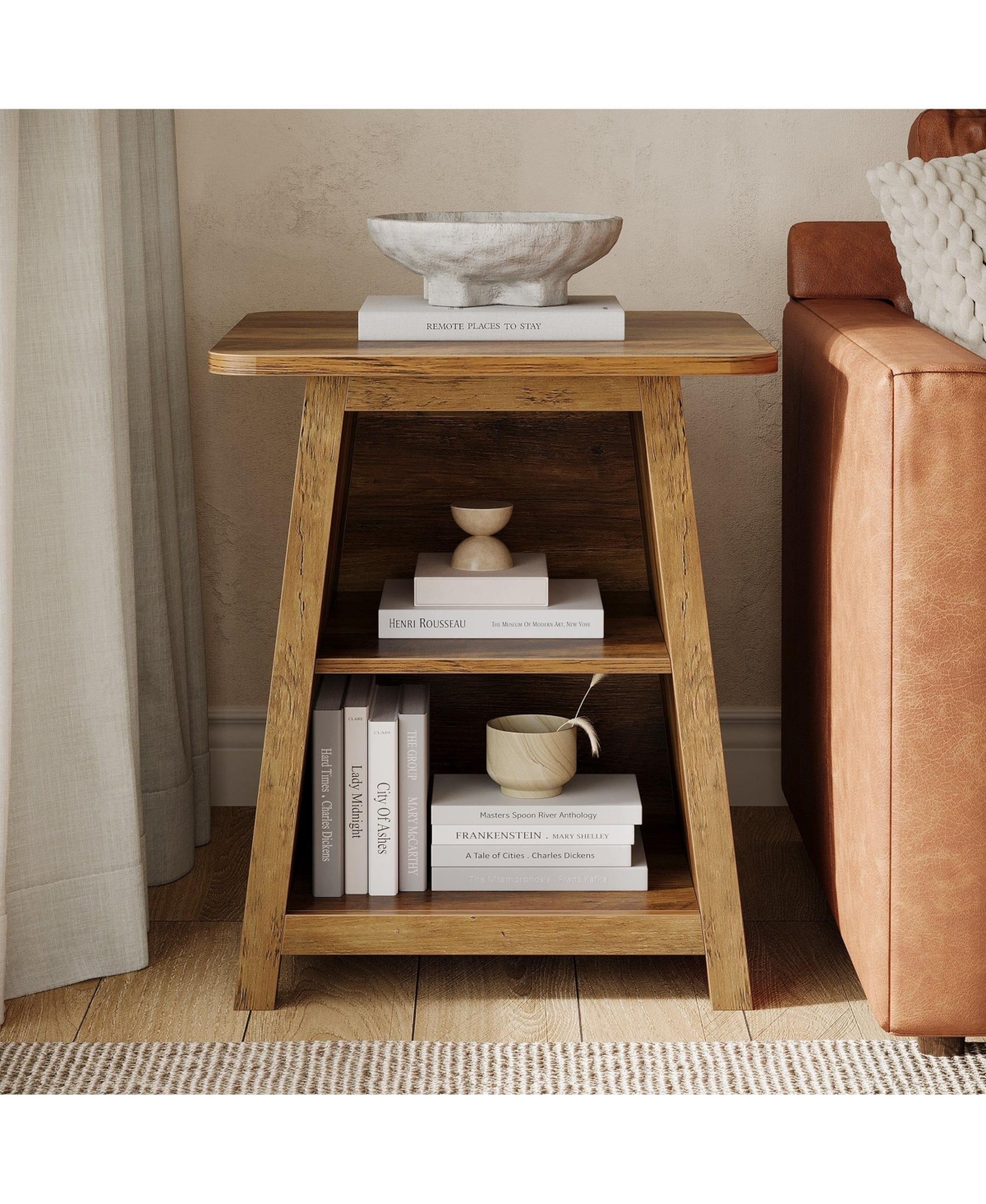 Slickblue 3-Tier End Table with Storage for Sofa or Living Room