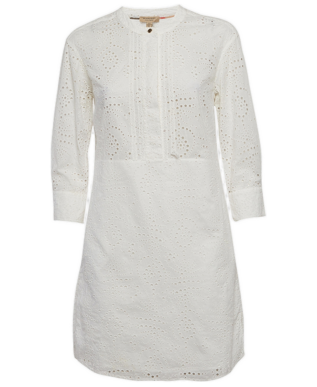 Pre-Owned Burberry Women's Cotton Daniela Eyelet Shirt Dress