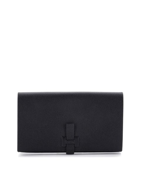 Pre-Owned HERMÉS Long New H Passant Wallet Leather