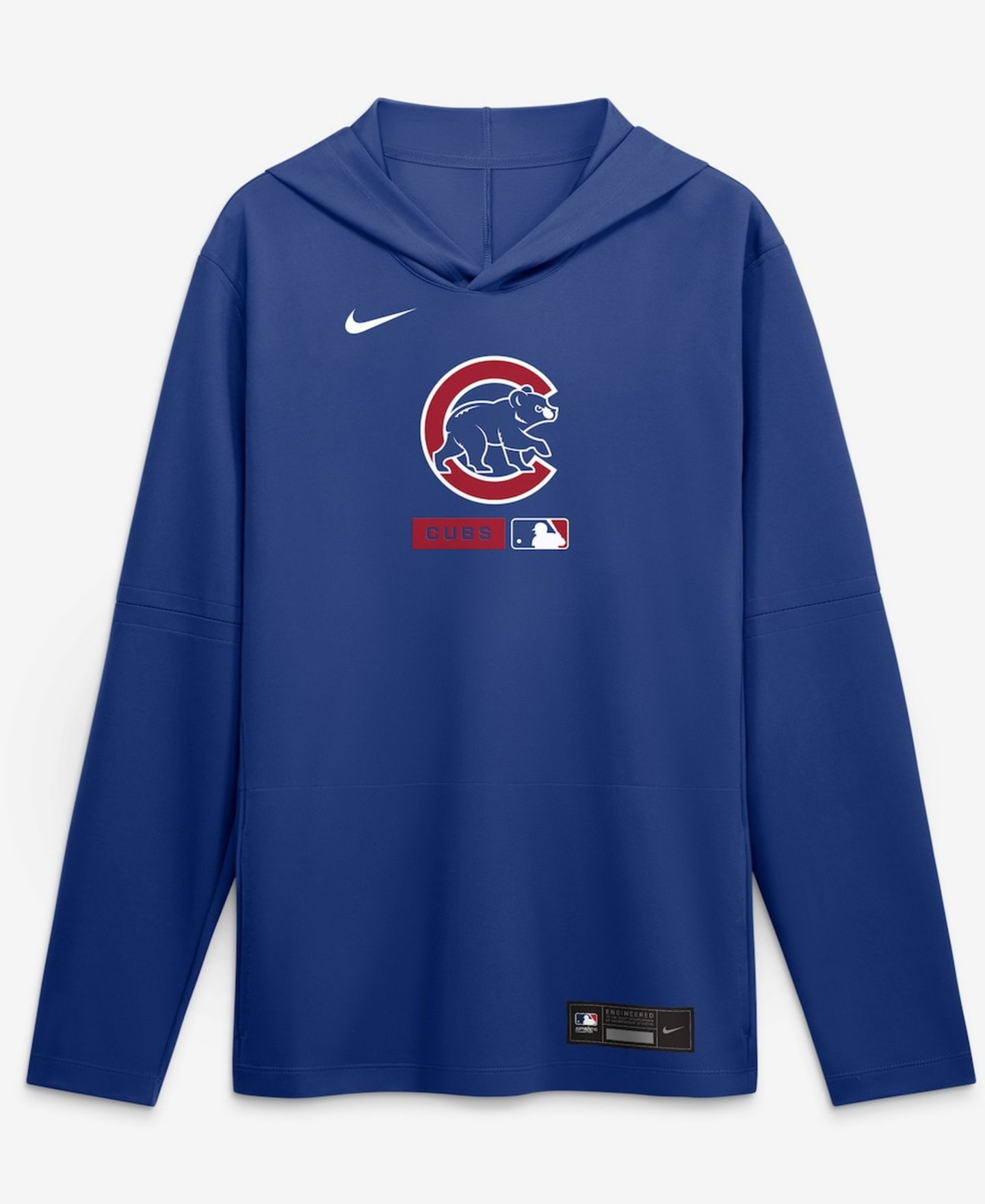 Мужская футболка Nike Royal Chicago Cubs Authentic Collection Dri-FIT Long Sleeve Hooded — фото 2