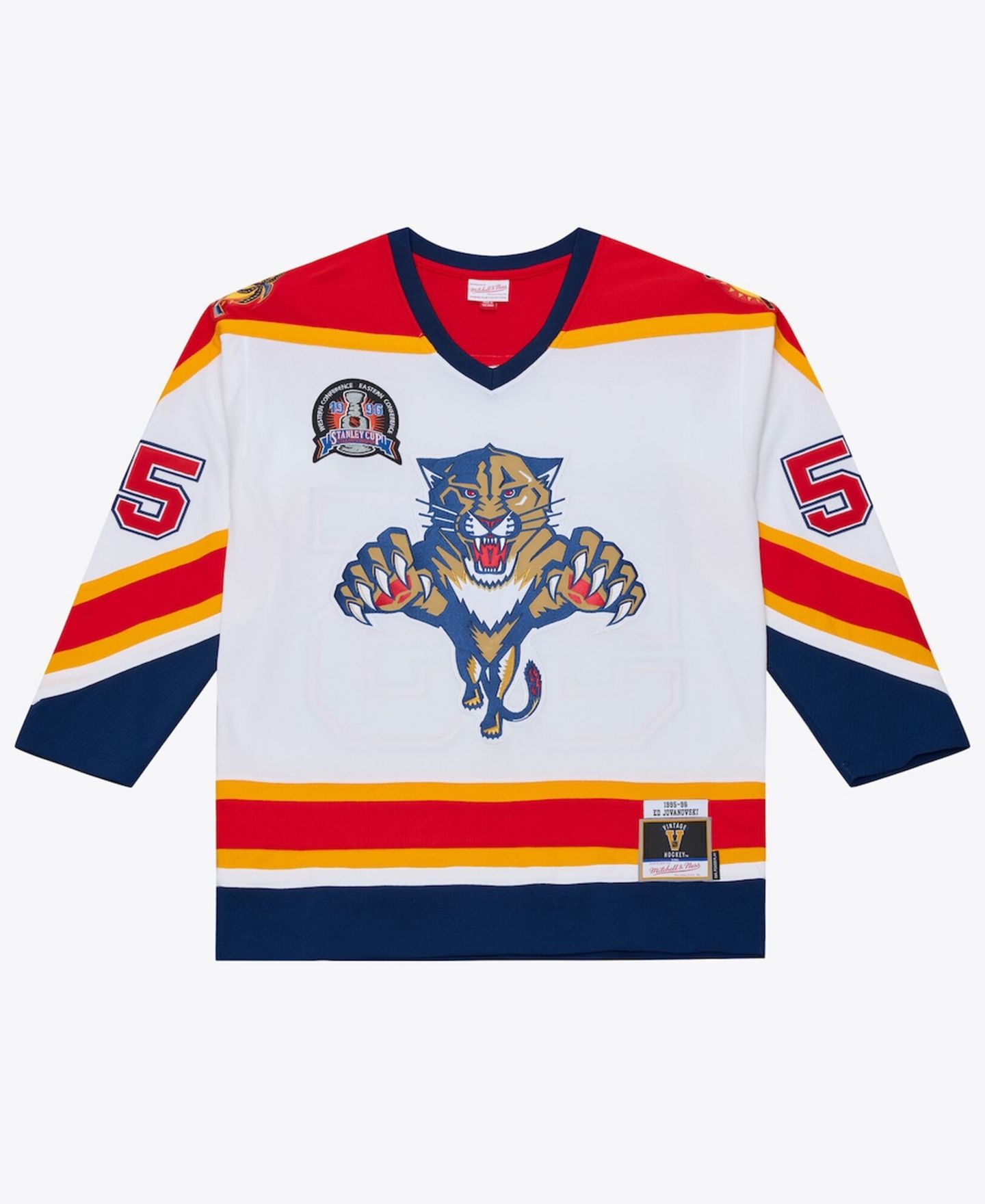 Мужской топ Mitchell & Ness Ed Jovanovski White Florida Panthers 1996 Power Play Jersey — фото 1