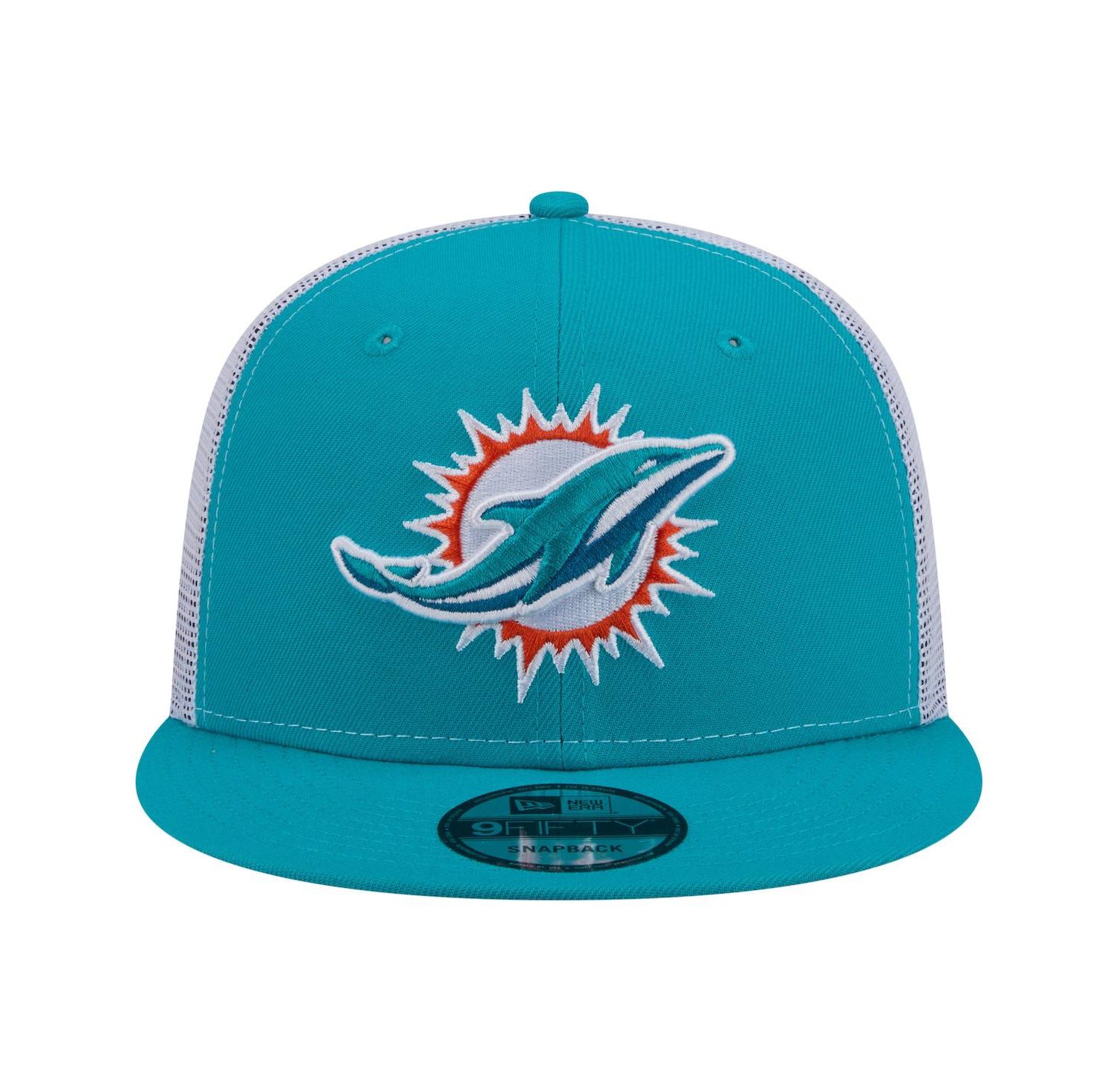 Men's Aqua Miami Dolphins Core Team 9FIFTY Trucker Snapback Hat