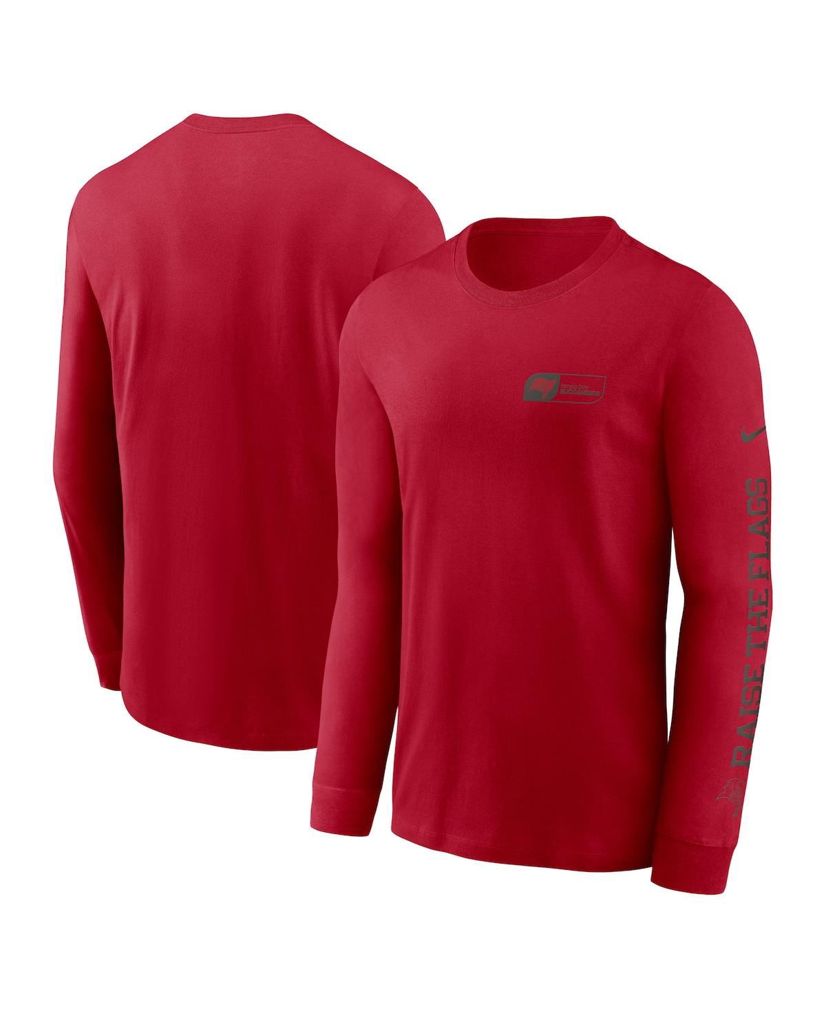 Nike Men's Red Tampa Bay Buccaneers All Out Long Sleeve T-Shirt - Red