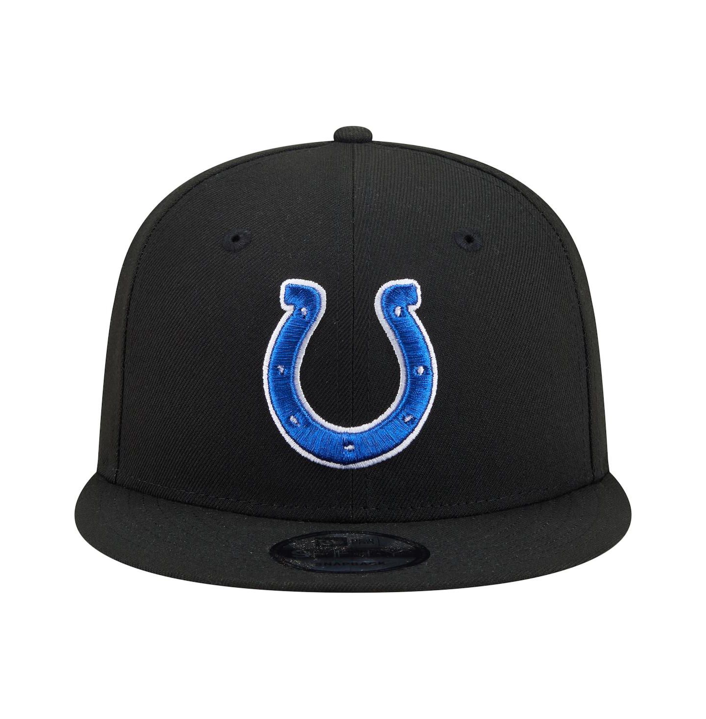 Мужская кепка New Era Black Indianapolis Colts 9FIFTY Snapback Hat — фото 2