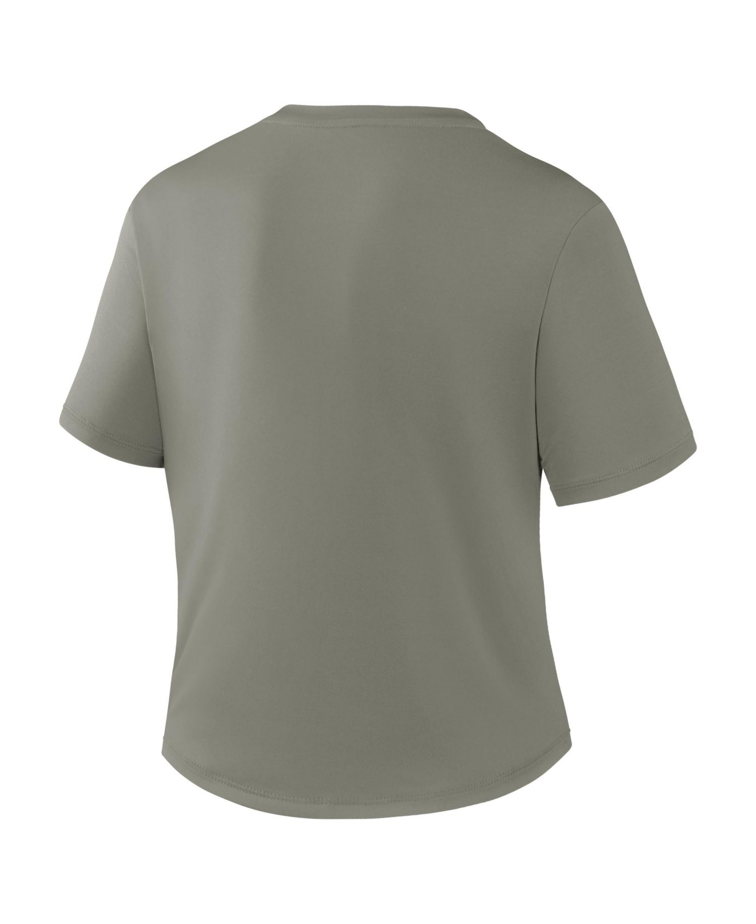 Women's Olive New York Yankees One Twist Dri-FIT Cropped T-Shirt