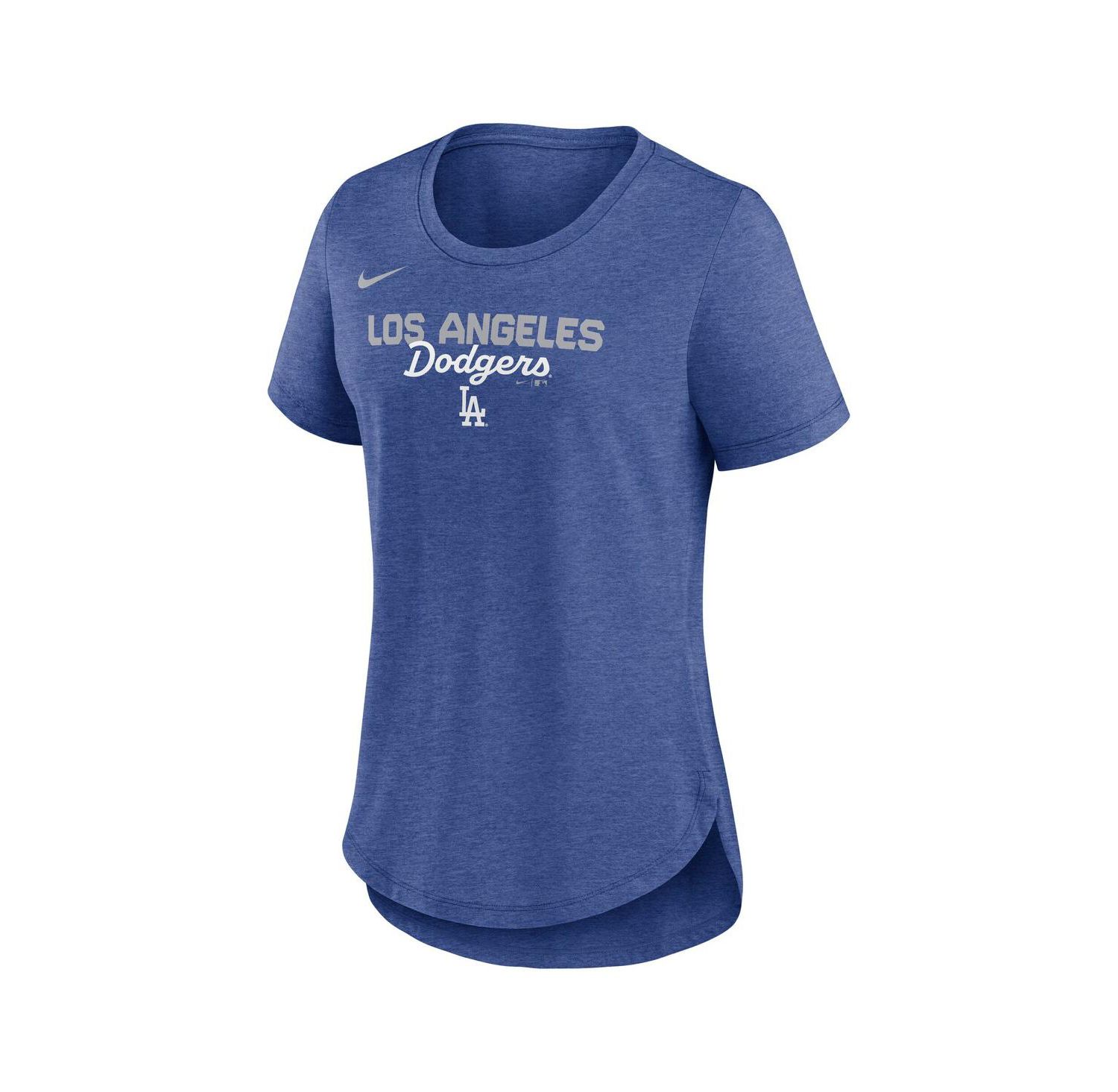 Women's Heather Royal Los Angeles Dodgers Arched Tri-Blend T-Shirt