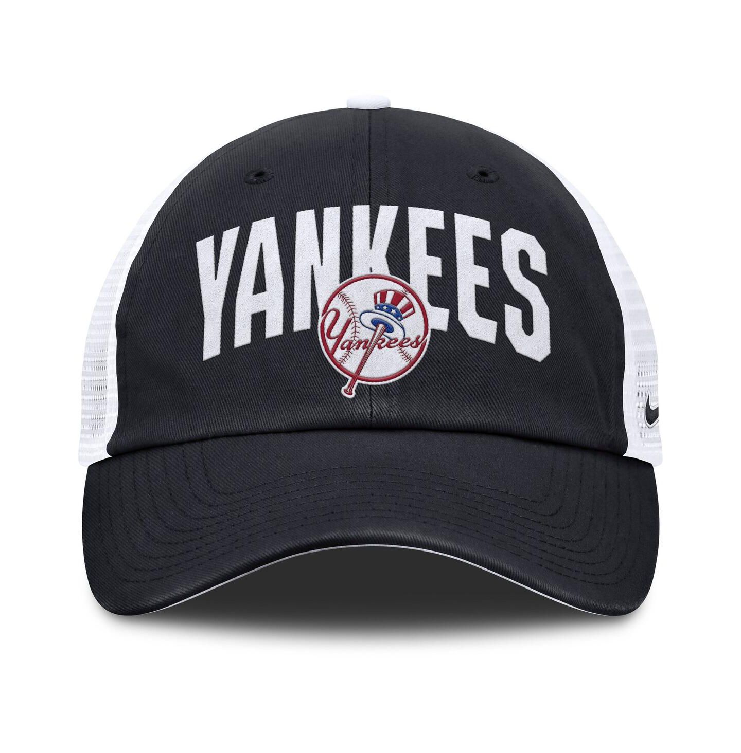 Мужская кепка Nike Navy New York Yankees Primetime Club Adjustable Trucker Hat — фото 2