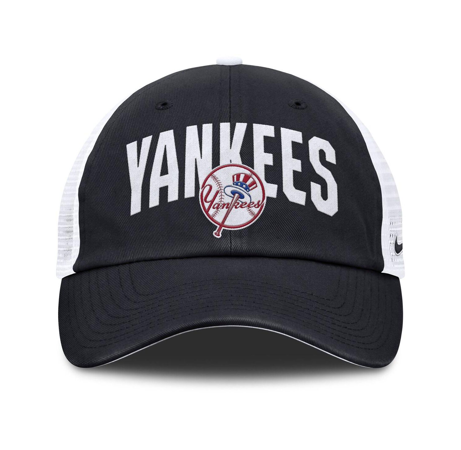 Men's Navy New York Yankees Primetime Club Adjustable Trucker Hat