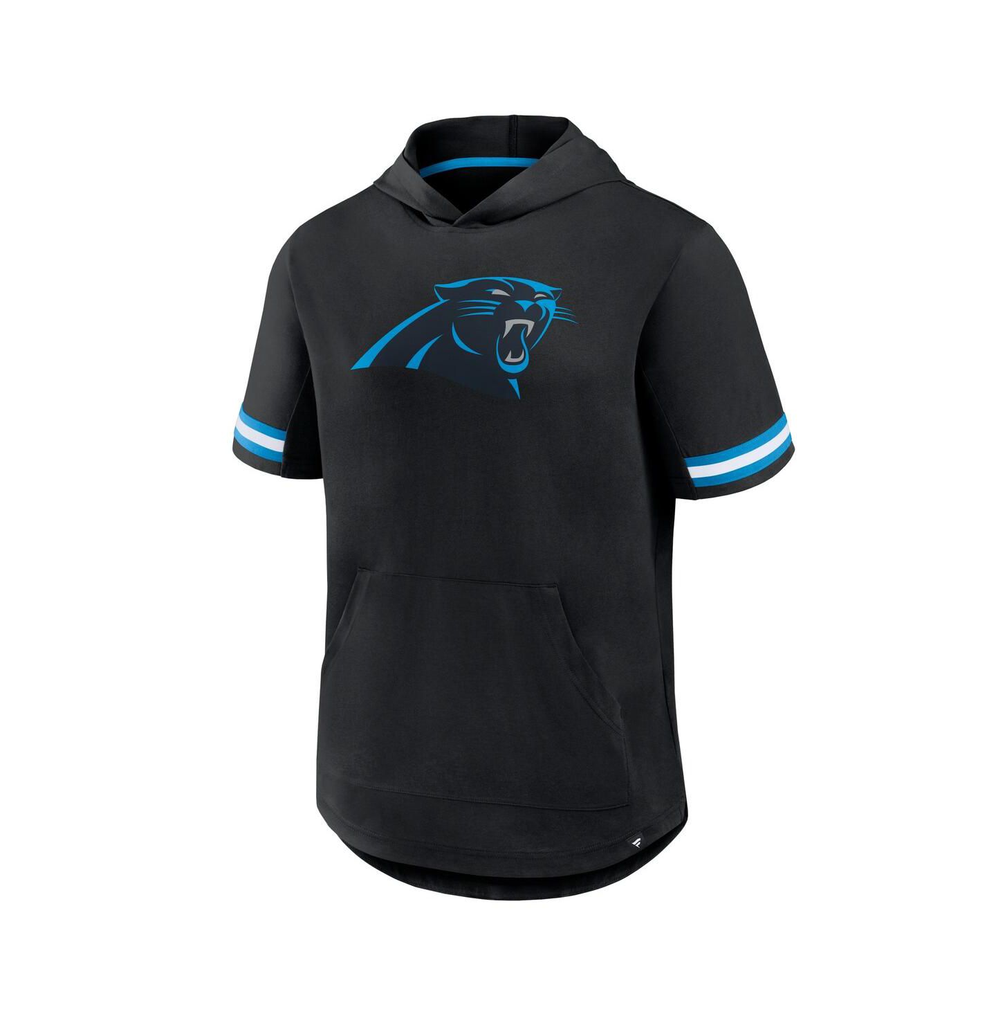 Мужская футболка Fanatics Black Carolina Panthers Optimal Play Short Sleeve Hooded — фото 2