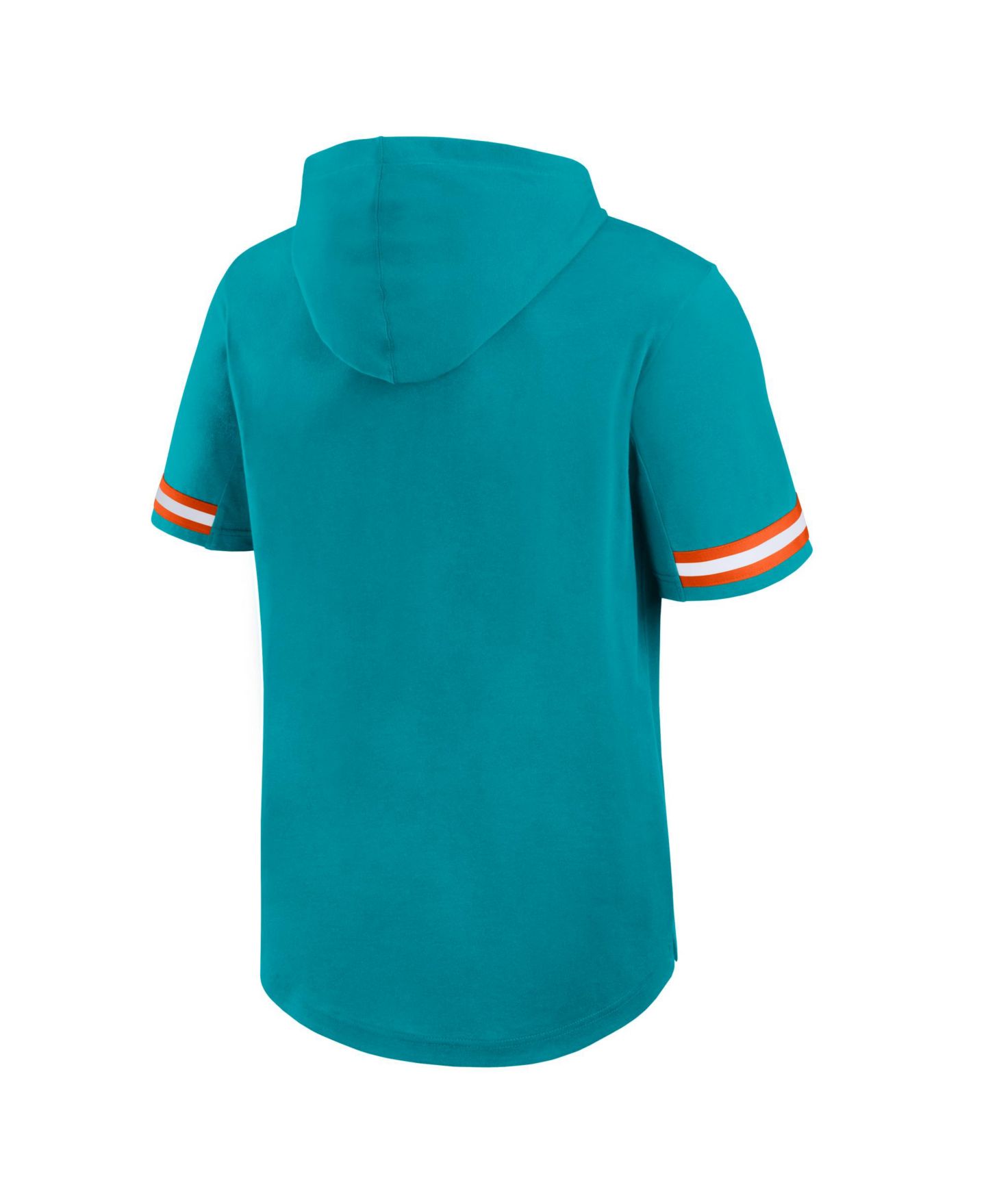 Мужская футболка Fanatics Aqua Miami Dolphins Optimal Play Short Sleeve Hooded — фото 3