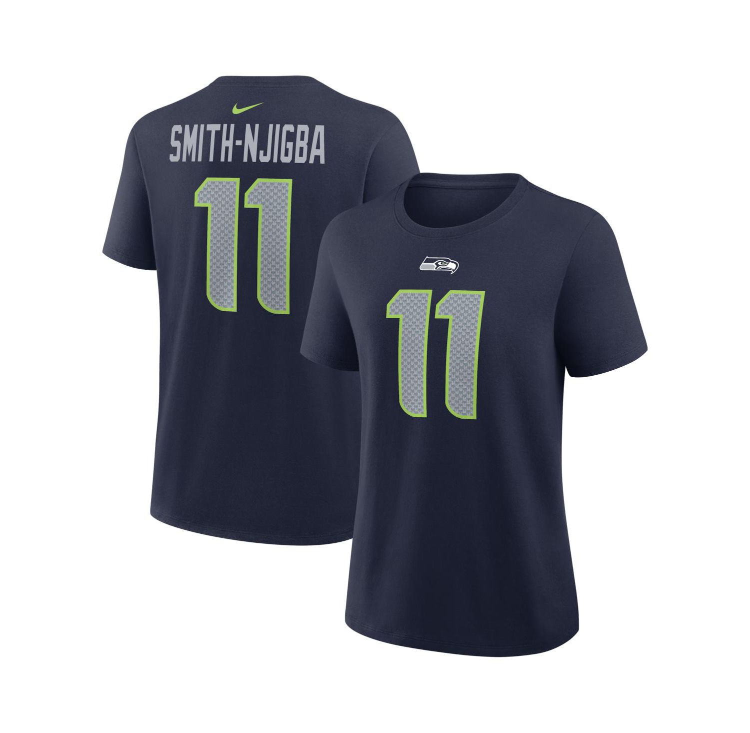 Women's Jaxon Smith-Njigba Navy Seattle Seahawks Player Name & Number T-Shirt