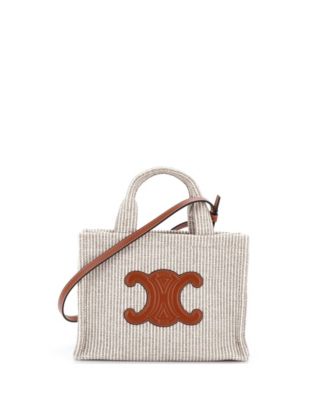 Small Cabas Thais Tote Triomphe Striped Textile
