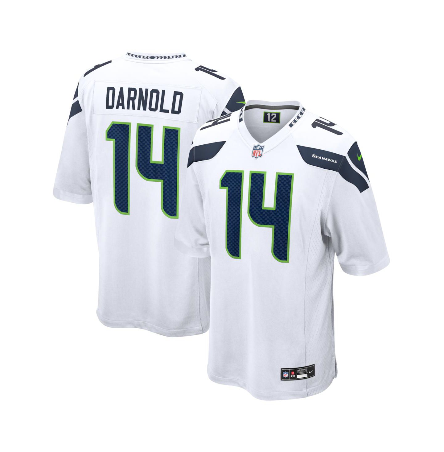 Мужской топ Nike Sam Darnold White Seattle Seahawks Game Jersey — фото 1