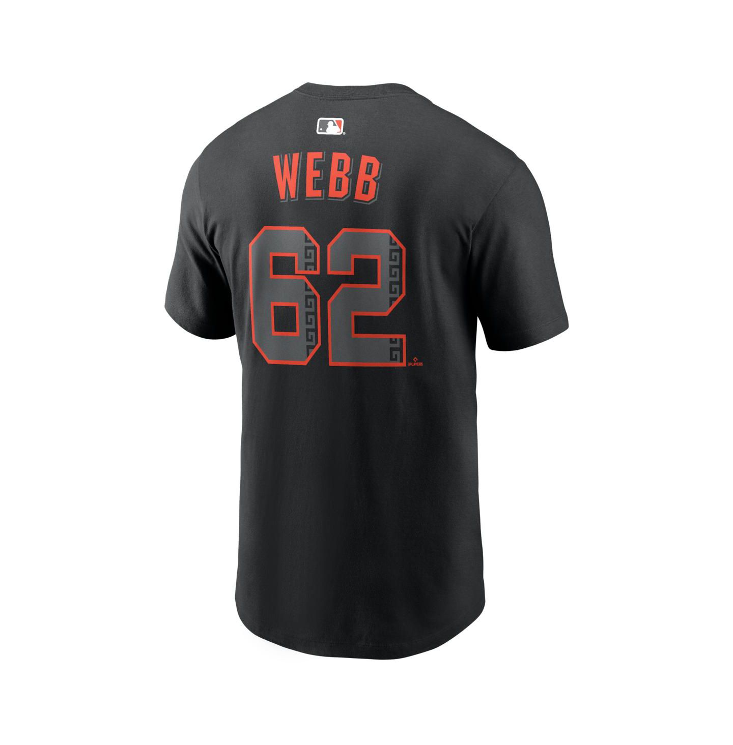 Мужская футболка Nike Logan Webb Black San Francisco Giants Alternate Name & Number — фото 3