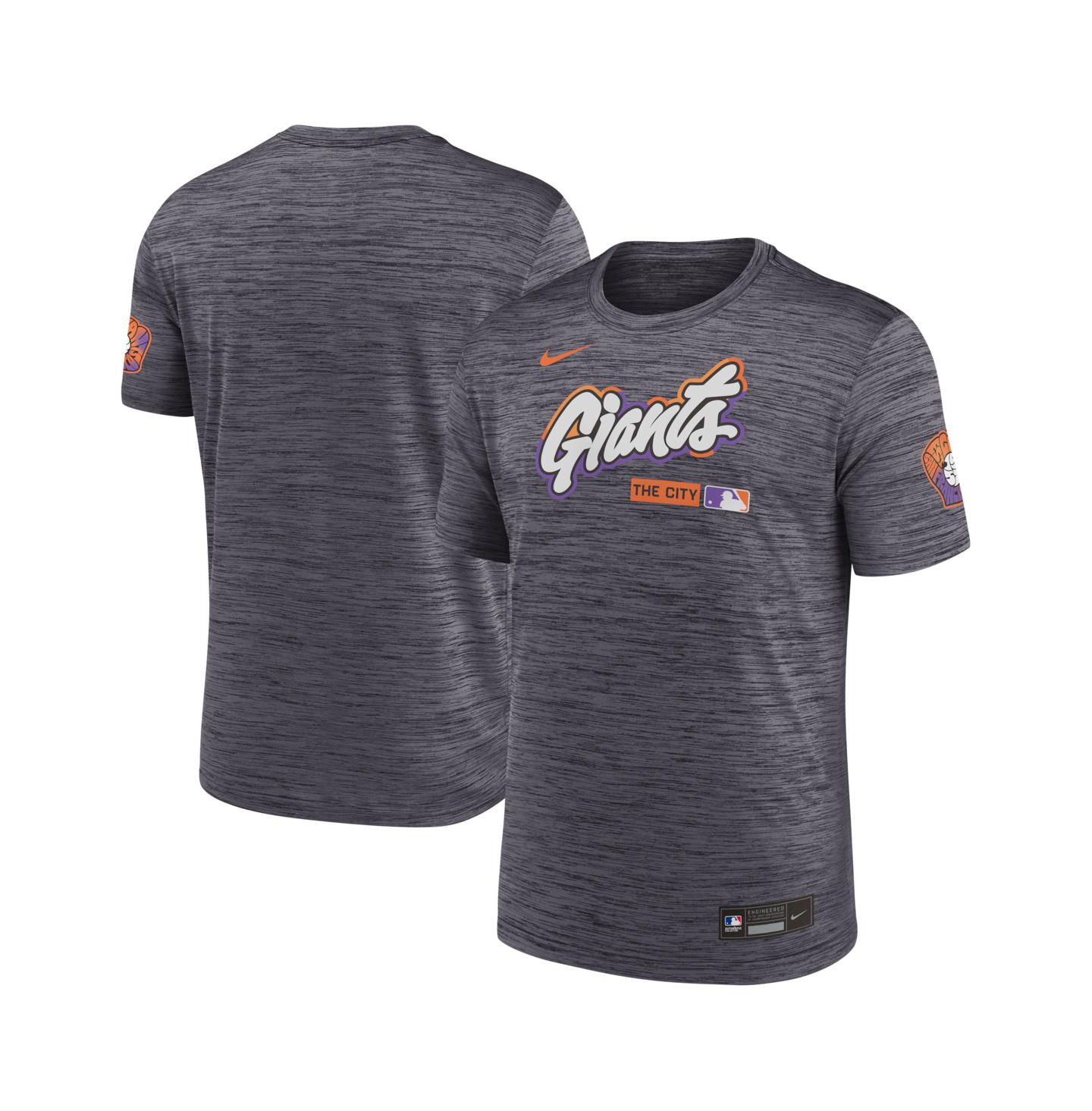 Мужская футболка Nike Black San Francisco Giants Authentic Collection City Connect Velocity Dri-FIT — фото 1