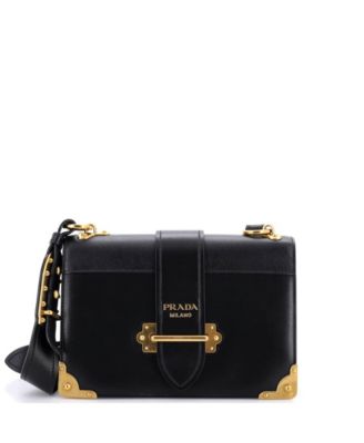 Large Cahier Crossbody Bag Leather and Saffiano Leather