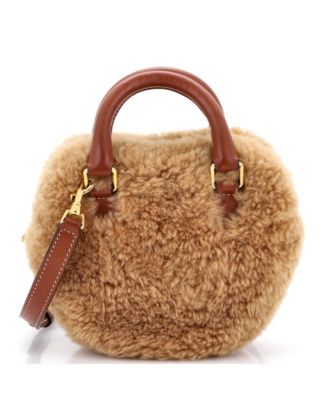 Medium Heart Bag Shearling with Leather