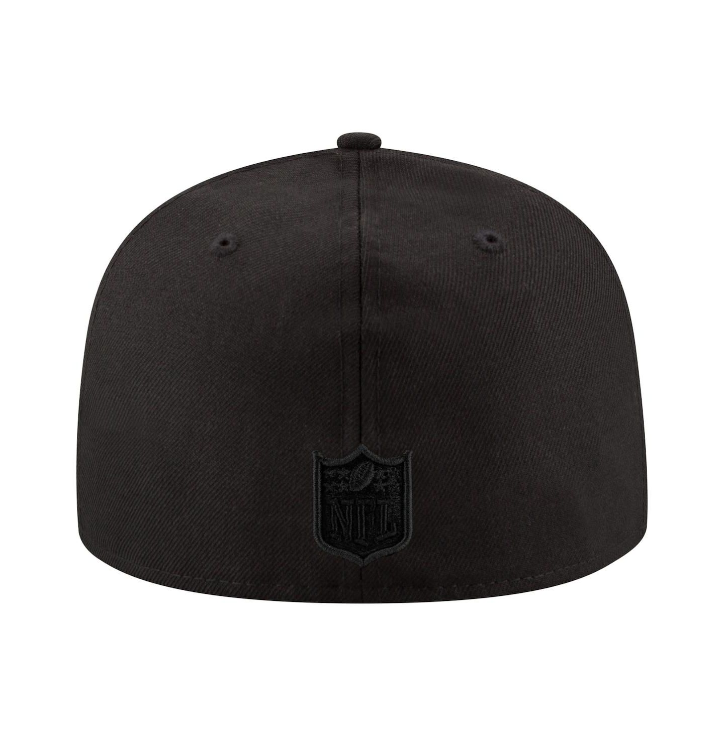 Мужская кепка New Era Black Tennessee Titans Black on Black 59FIFTY Fitted Hat — фото 4
