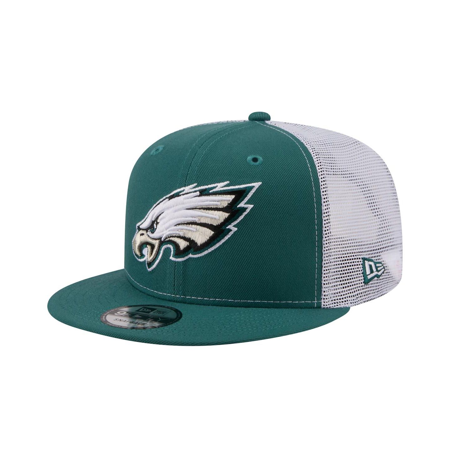 Мужская кепка New Era Midnight Green Philadelphia Eagles Core Team 9FIFTY Trucker Snapback Hat — фото 1