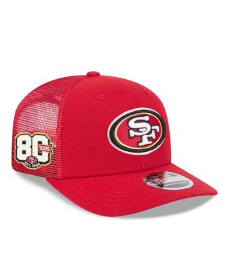 Men's Scarlet San Francisco 49ers 80th Anniversary Side Patch 9SEVENTY Trucker Adjustable Hat