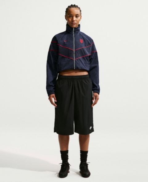 Женские куртки Nike Women's Navy USMNT Windrunner UV Woven Full-Zip Jacket
