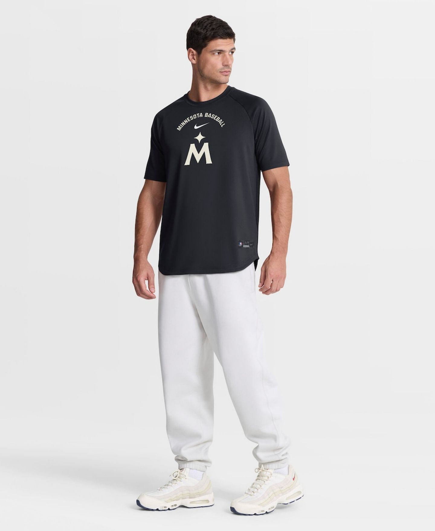 Мужской топ Nike Navy Minnesota Twins Authentic Collection Batting Practice Pre-Game Raglan Dri-FIT — фото 5