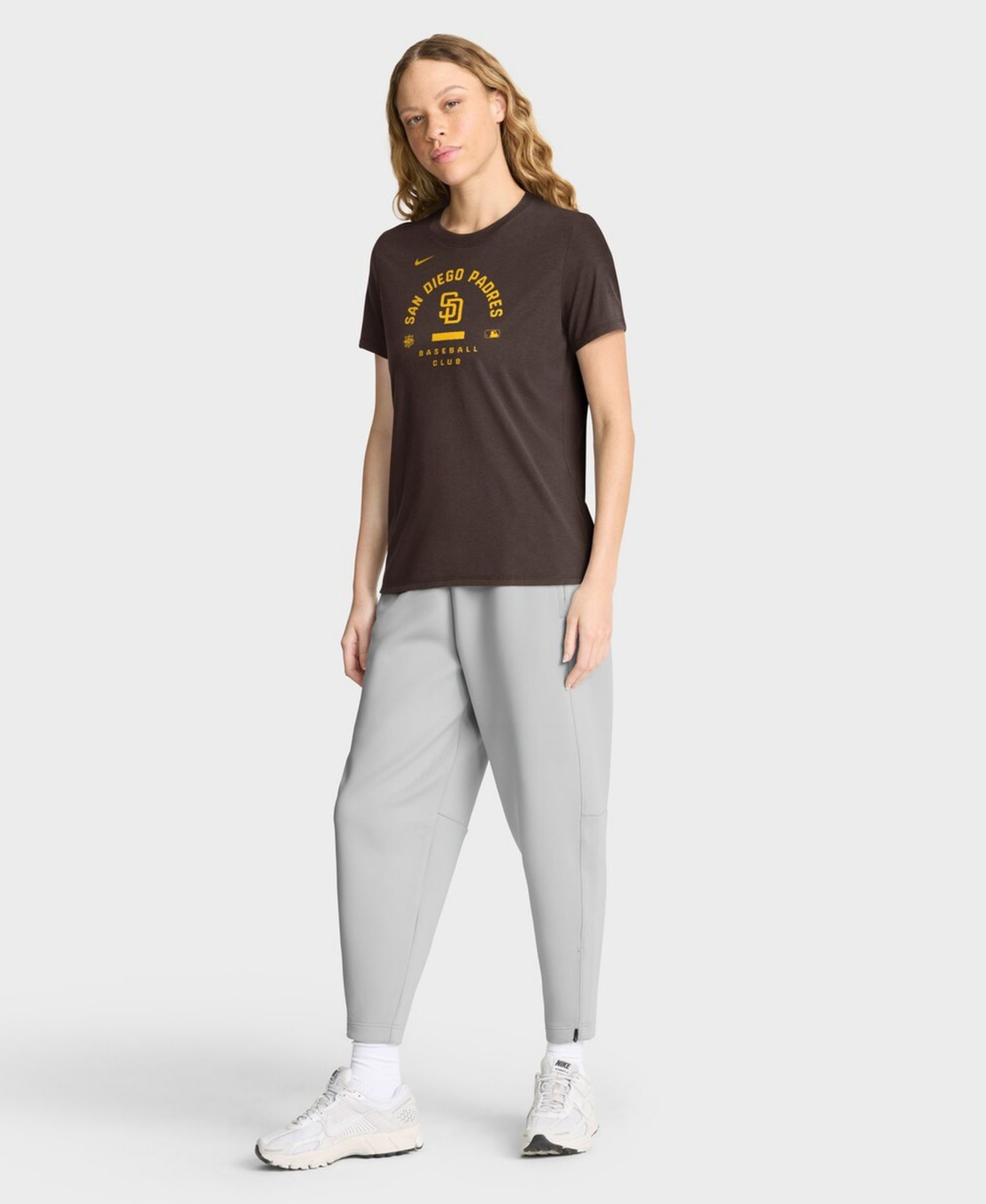 Women's Brown San Diego Padres Authentic Collection Early Work Tri-Blend Dri-FIT T-Shirt