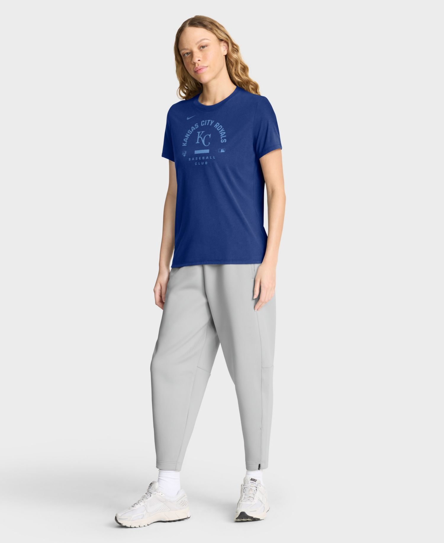 Women's Royal Kansas City Royals Authentic Collection Early Work Tri-Blend Dri-FIT T-Shirt