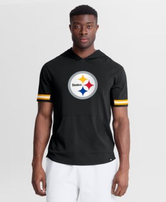 Men's Black Pittsburgh Steelers Optimal Play Short Sleeve Hooded T-Shirt