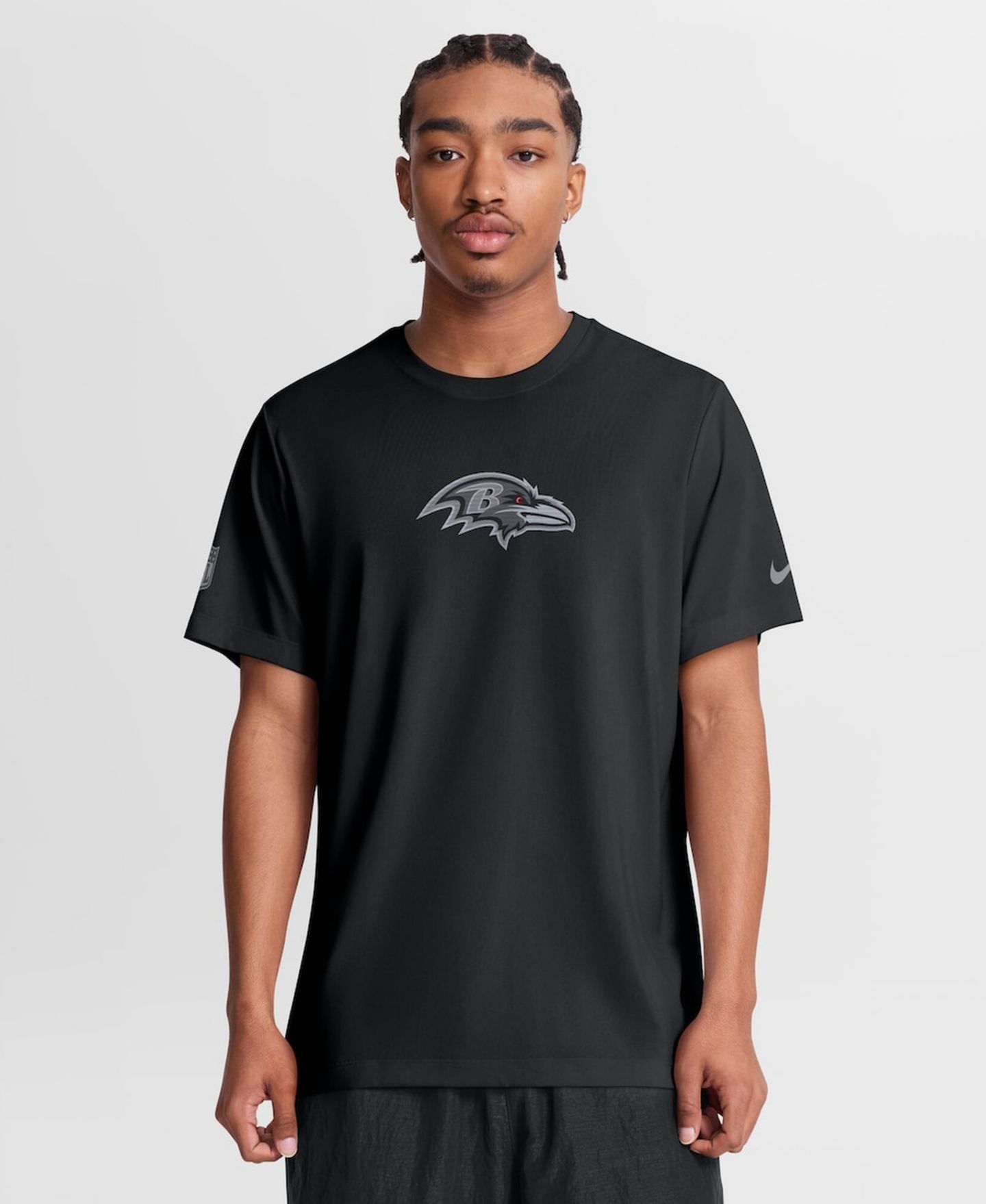 Мужская футболка Nike Black Baltimore Ravens Sideline Lead The Charge Legend Dri-FIT — фото 1