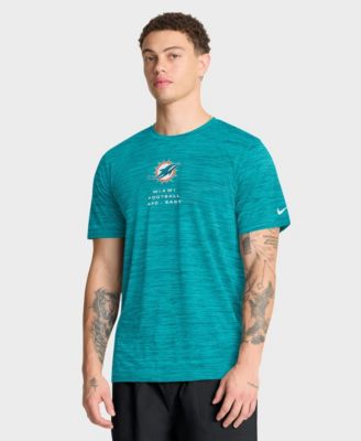 Men's Aqua Miami Dolphins Velocity Ball Carrier Dri-FIT T-Shirt