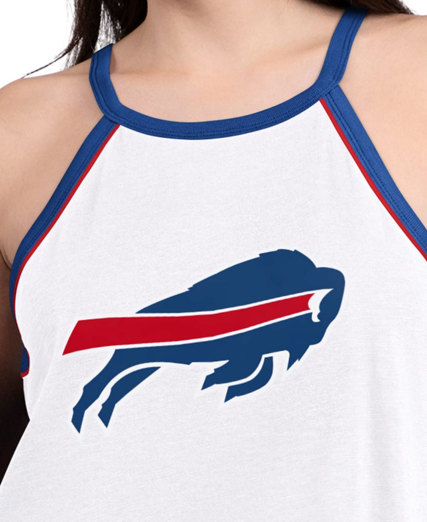 Women's White Buffalo Bills Redemption Win Slub Tank Top