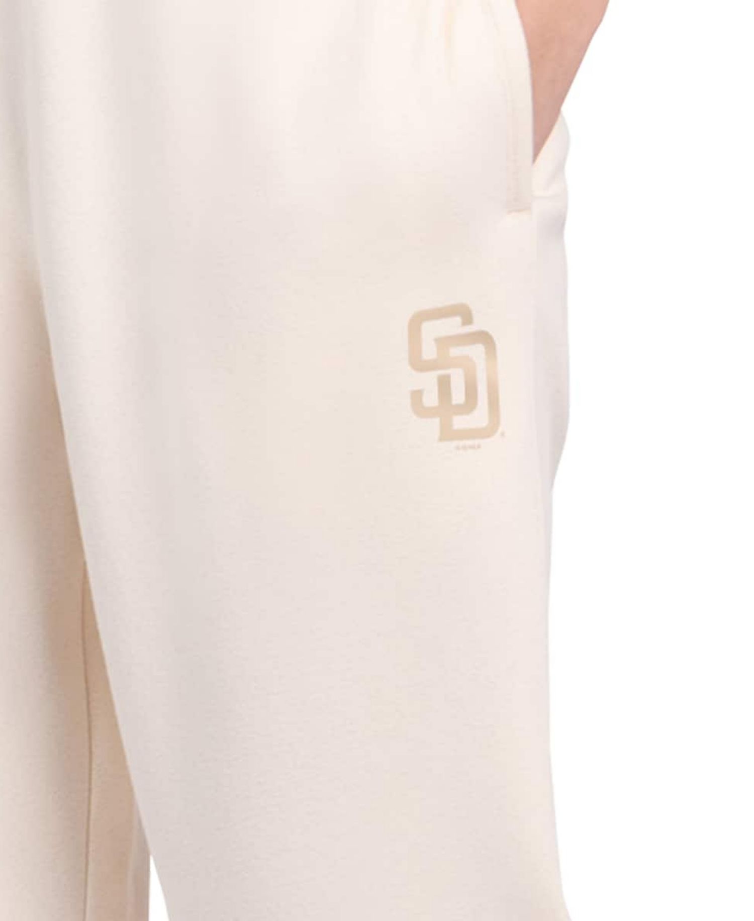 Women's Cream San Diego Padres Pastel High Waisted Fleece Pants