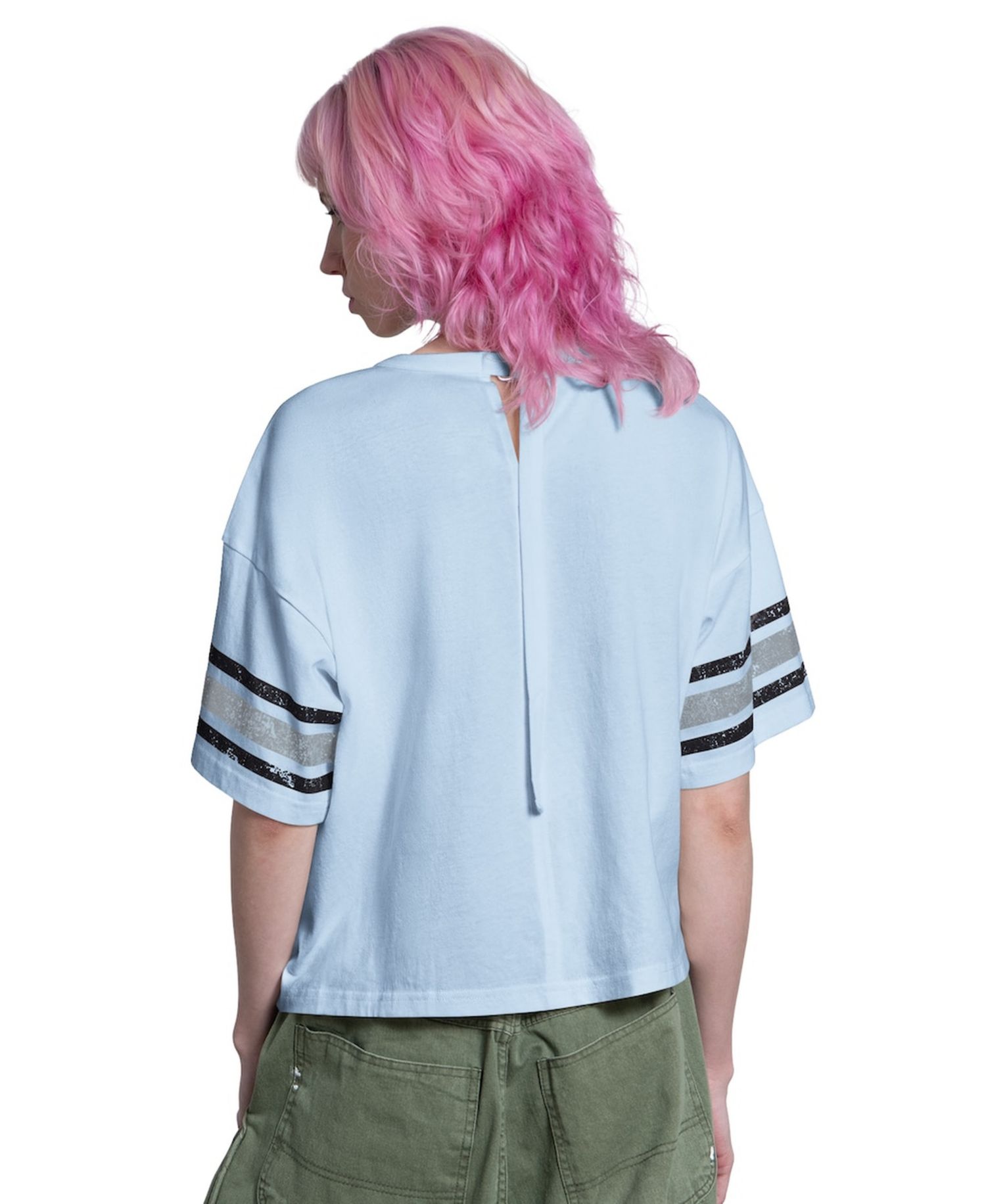 Women's Light Blue New York Mets Cropped Hurry Up Offense T-Shirt