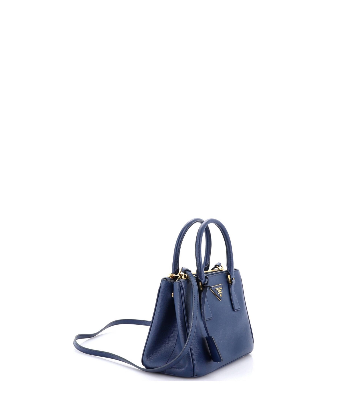 Pre-Owned Prada Small Galleria Double Zip Tote Saffiano Leather
