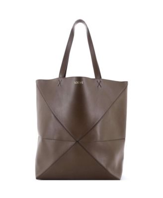 XL Puzzle Fold Tote Leather