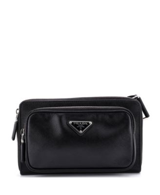 Zip Around Front Pocket Belt Bag Saffiano Leather