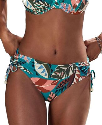 Women's Tropical Mid Rise Bikini Swimsuit Bottom