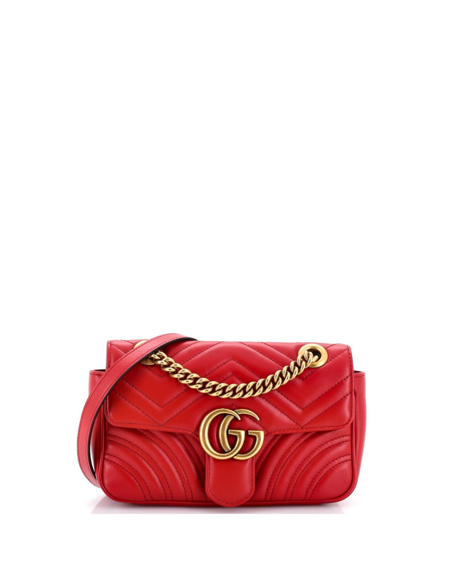 Mini GG Marmont Flap Bag Matelasse Leather